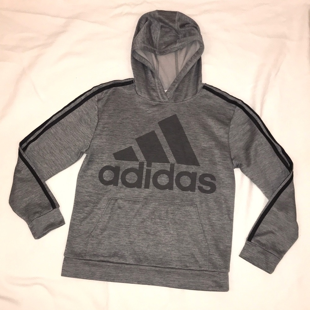 Adidas Hooded Performance Fleece Pullover Boys Size 14/16